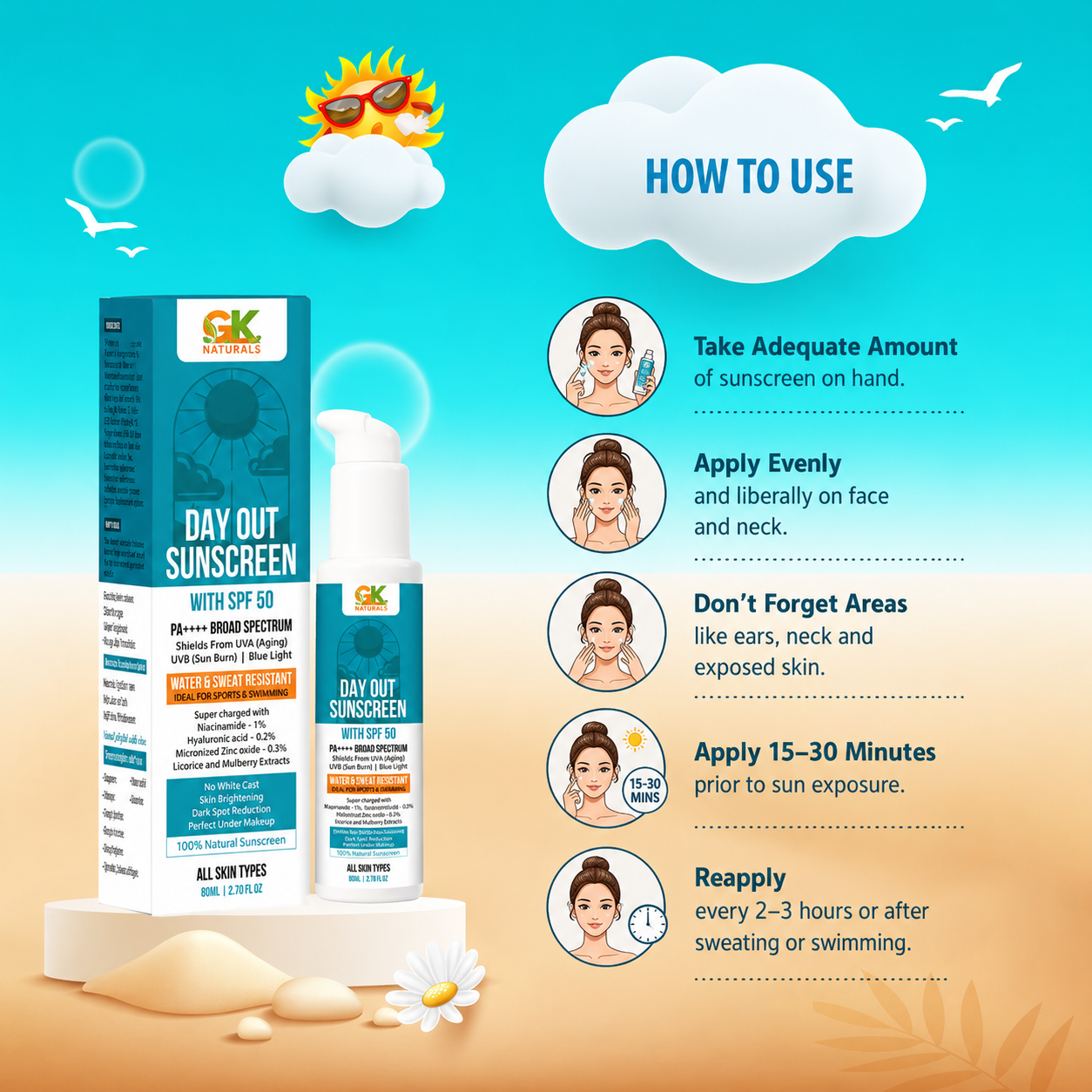 Day Out Sunscreen with SPF 50 PA++++