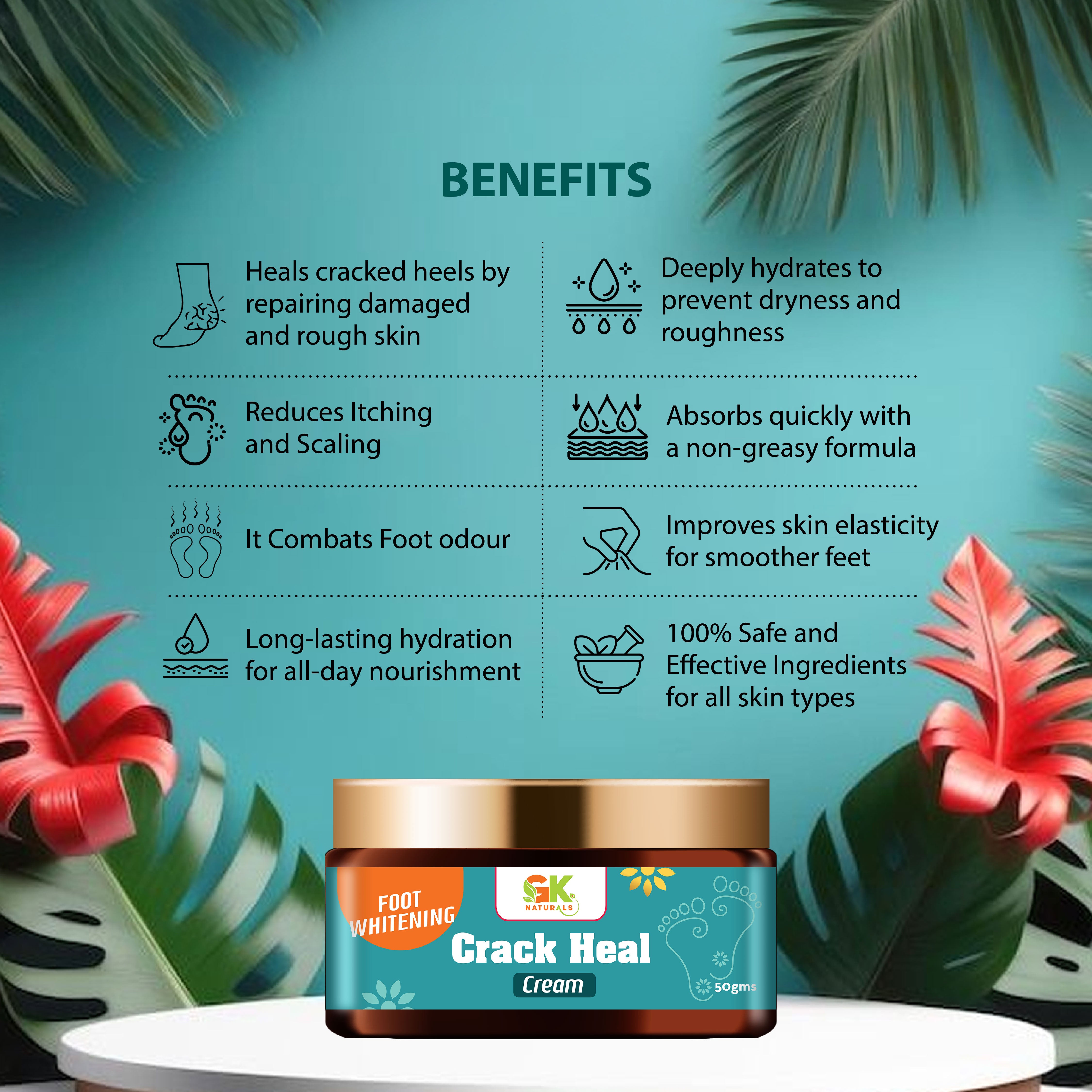 Crack Heal Cream for Heel Repair & Foot Whitening