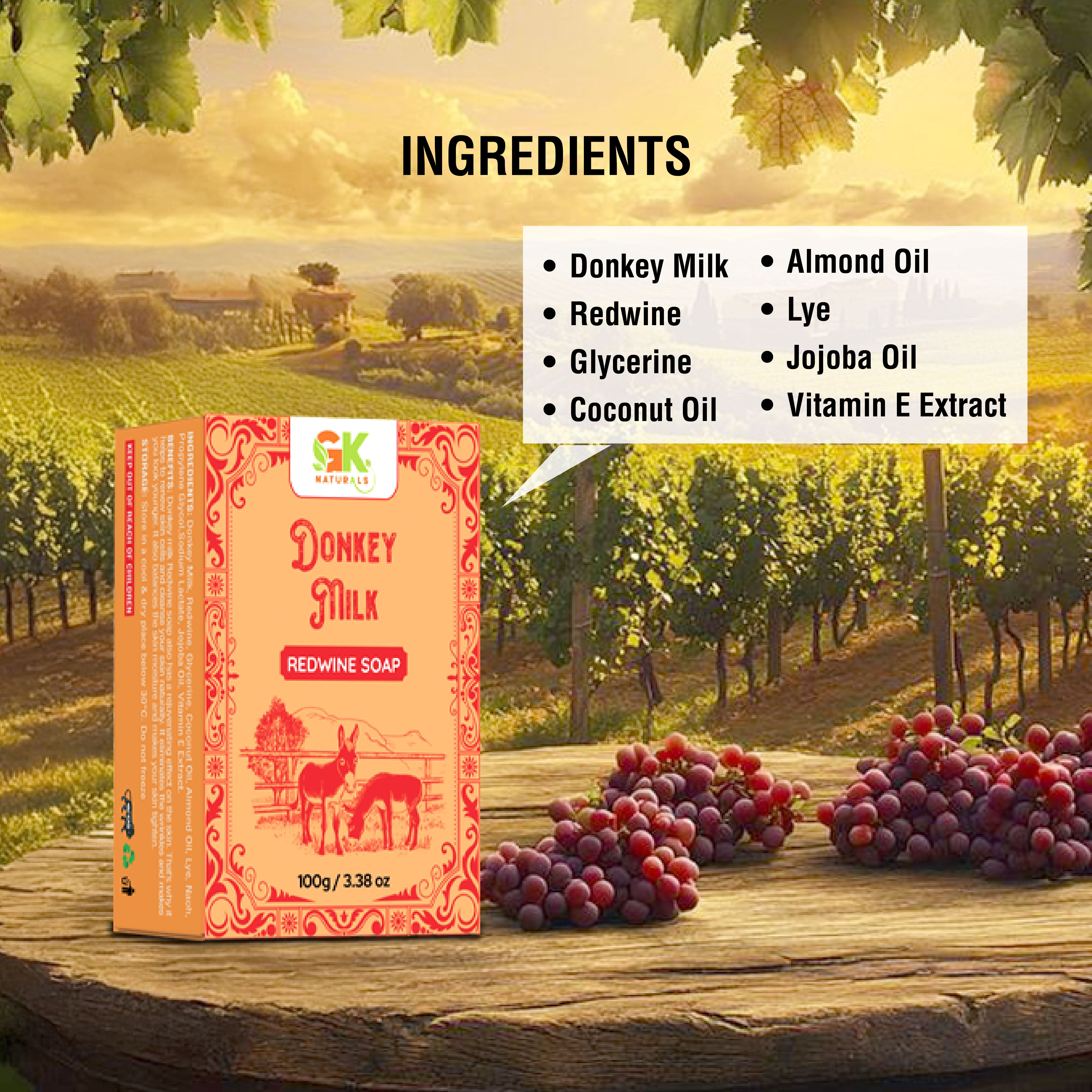 Donkey Milk Redwine Soap