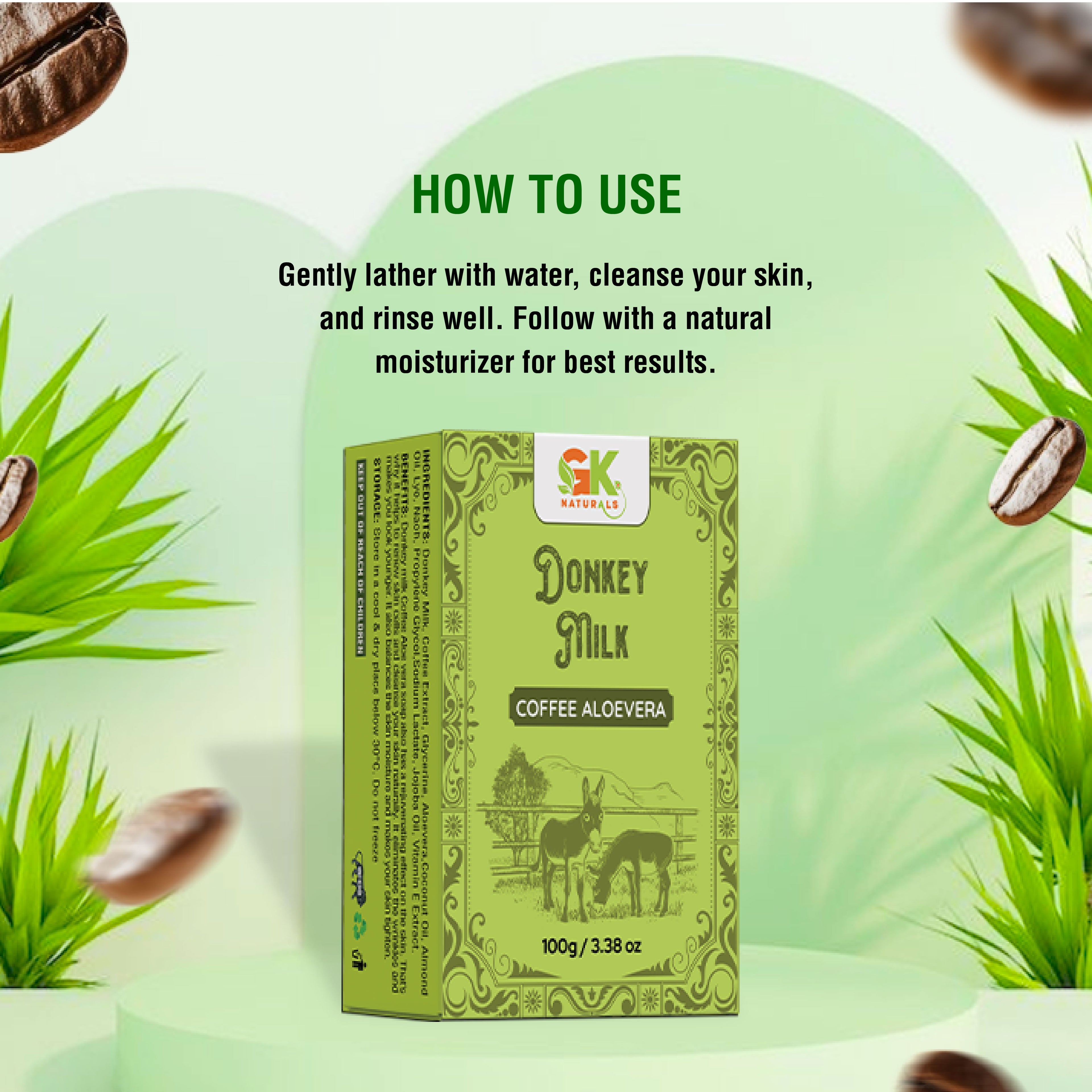 milk for aloe vera plant Donkey Milk Aloe Vera Coffee Soap – GK Naturals