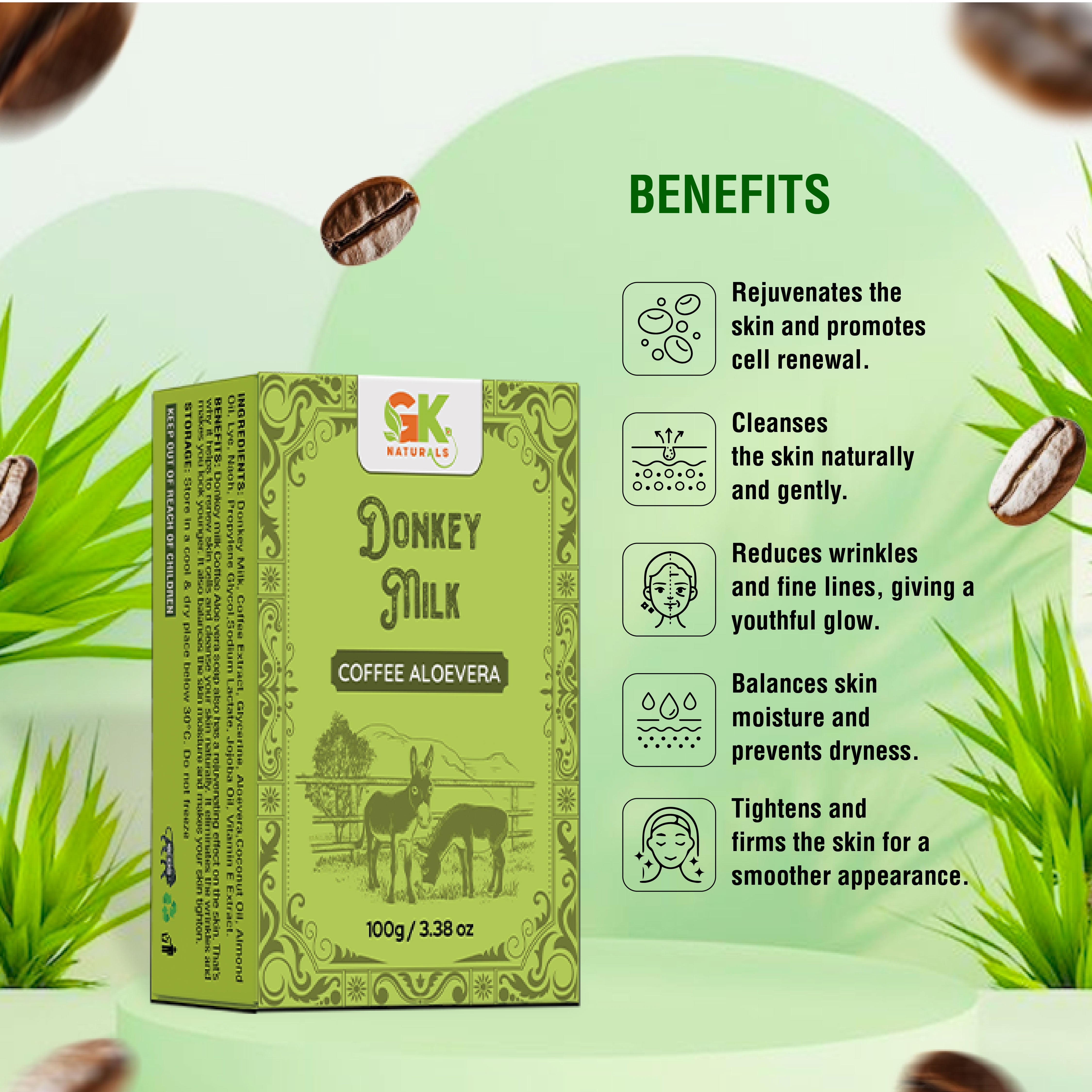 Donkey Milk Aloe Vera Coffee Soap