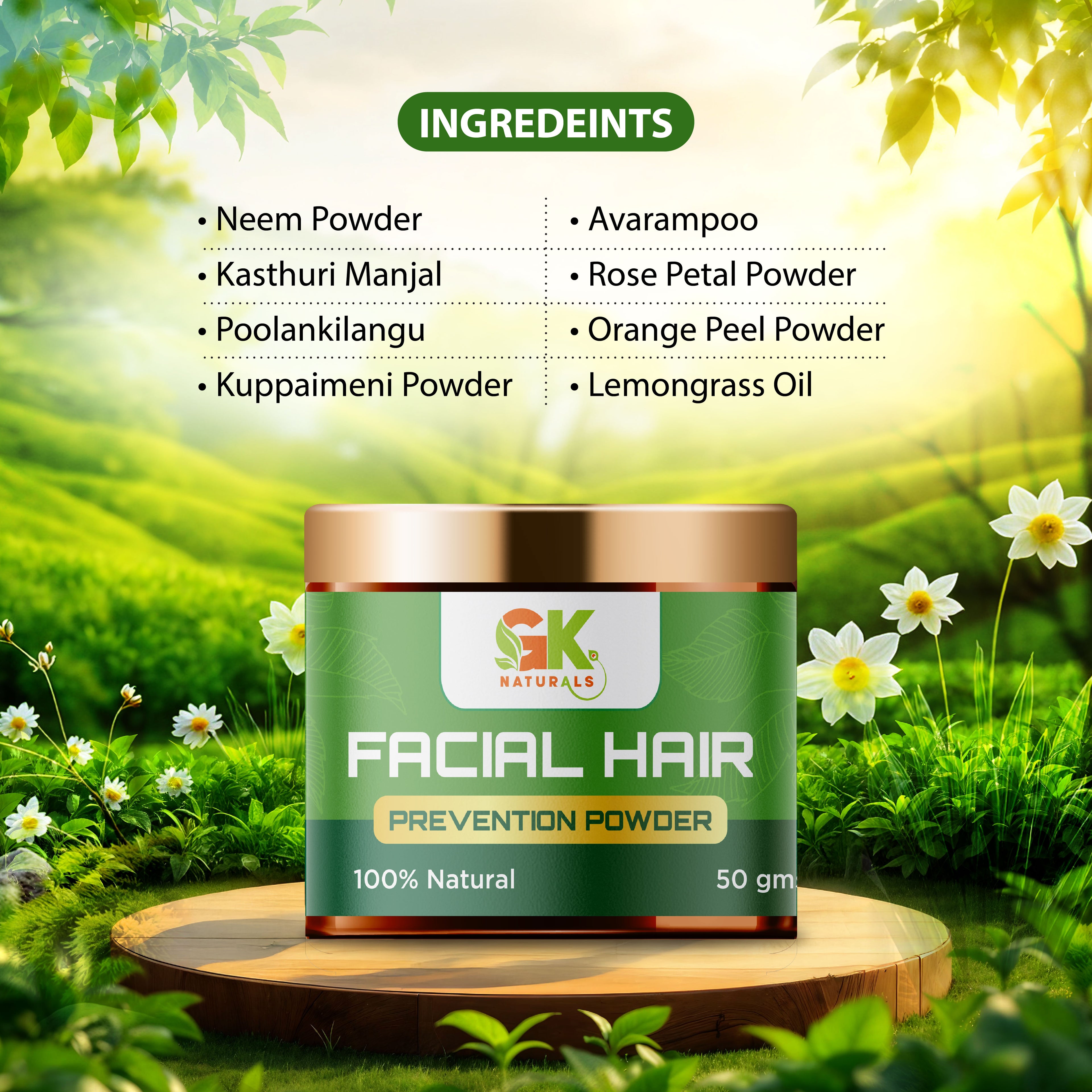 Facial Hair Prevention Powder