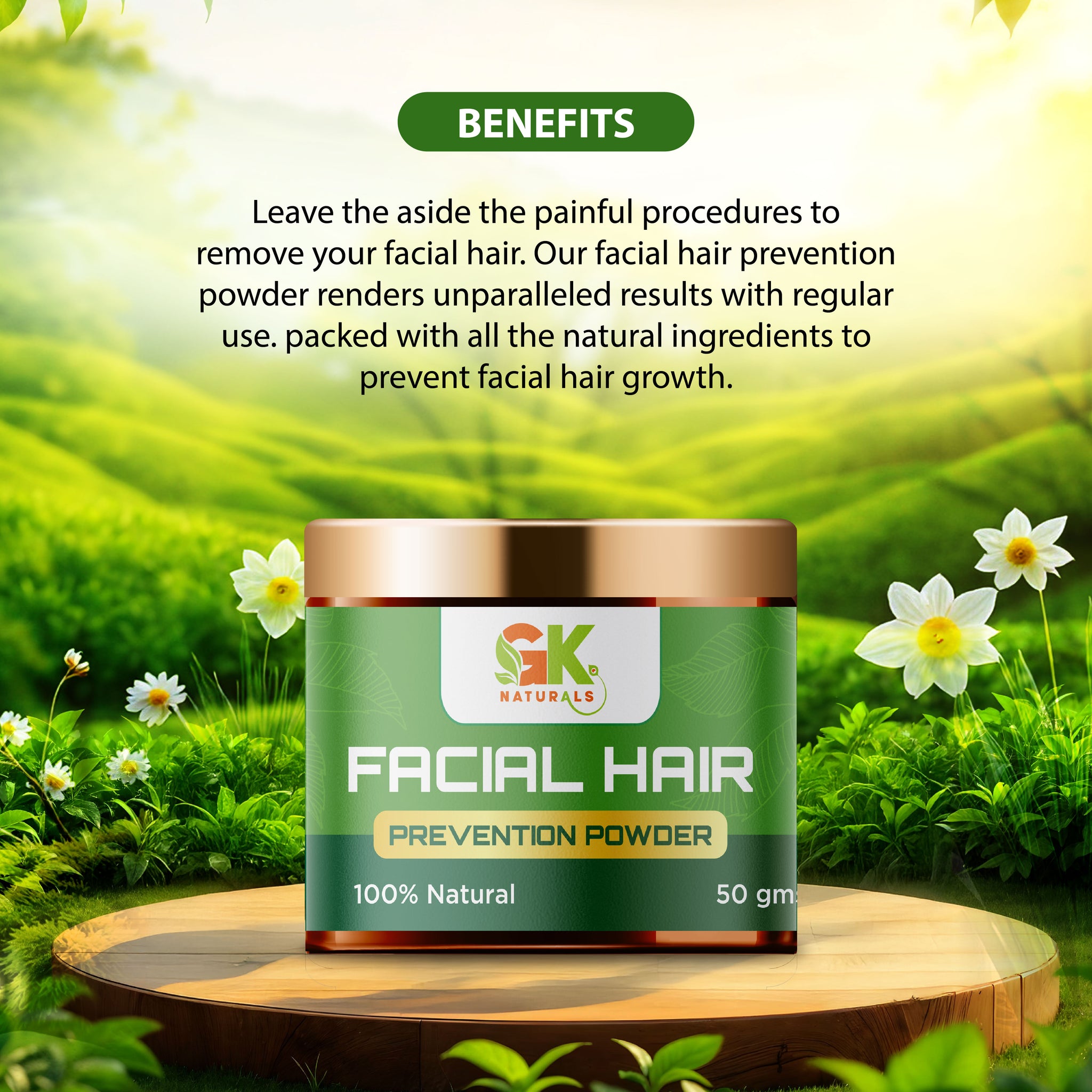 Facial Hair Prevention Powder