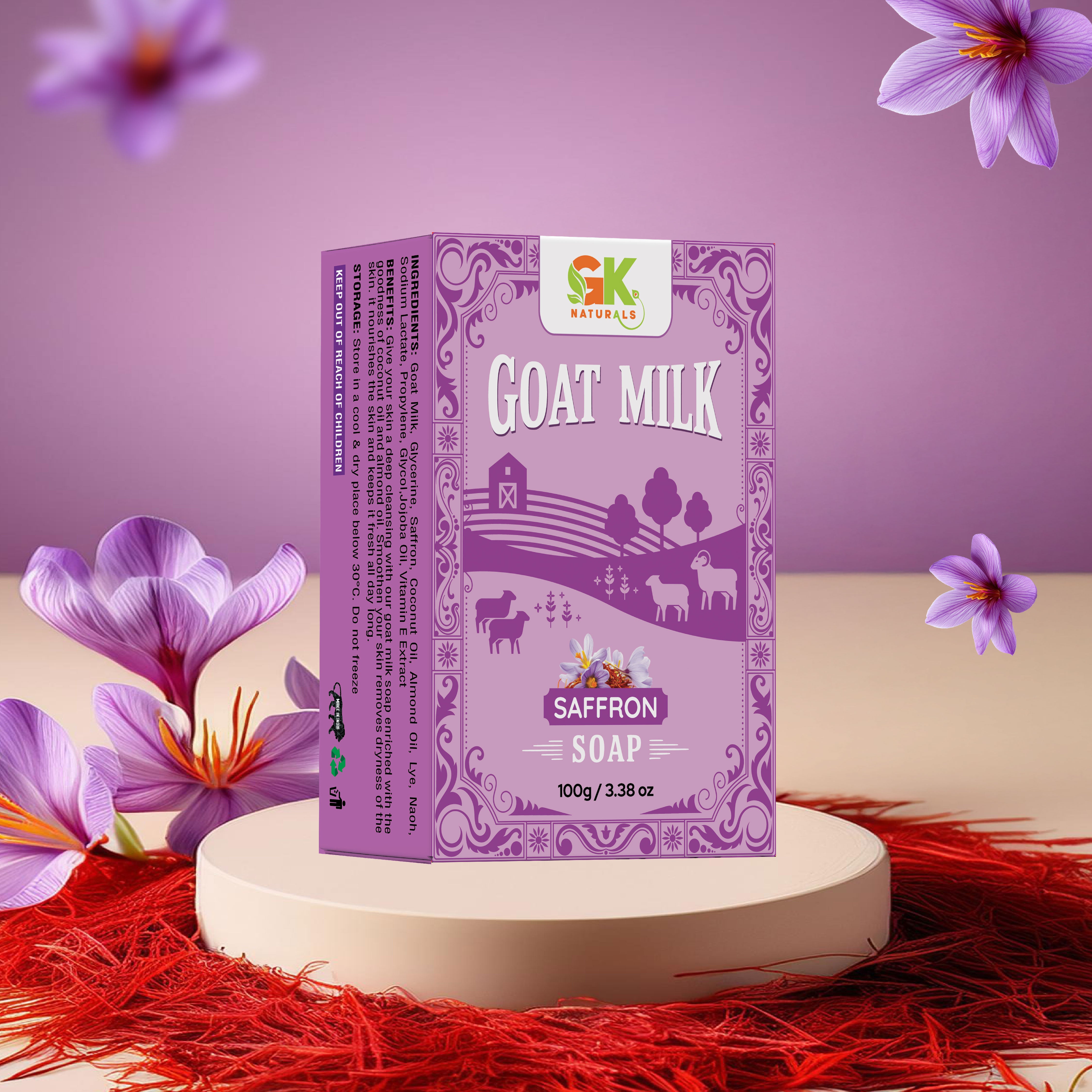 Goat Milk Saffron Soap