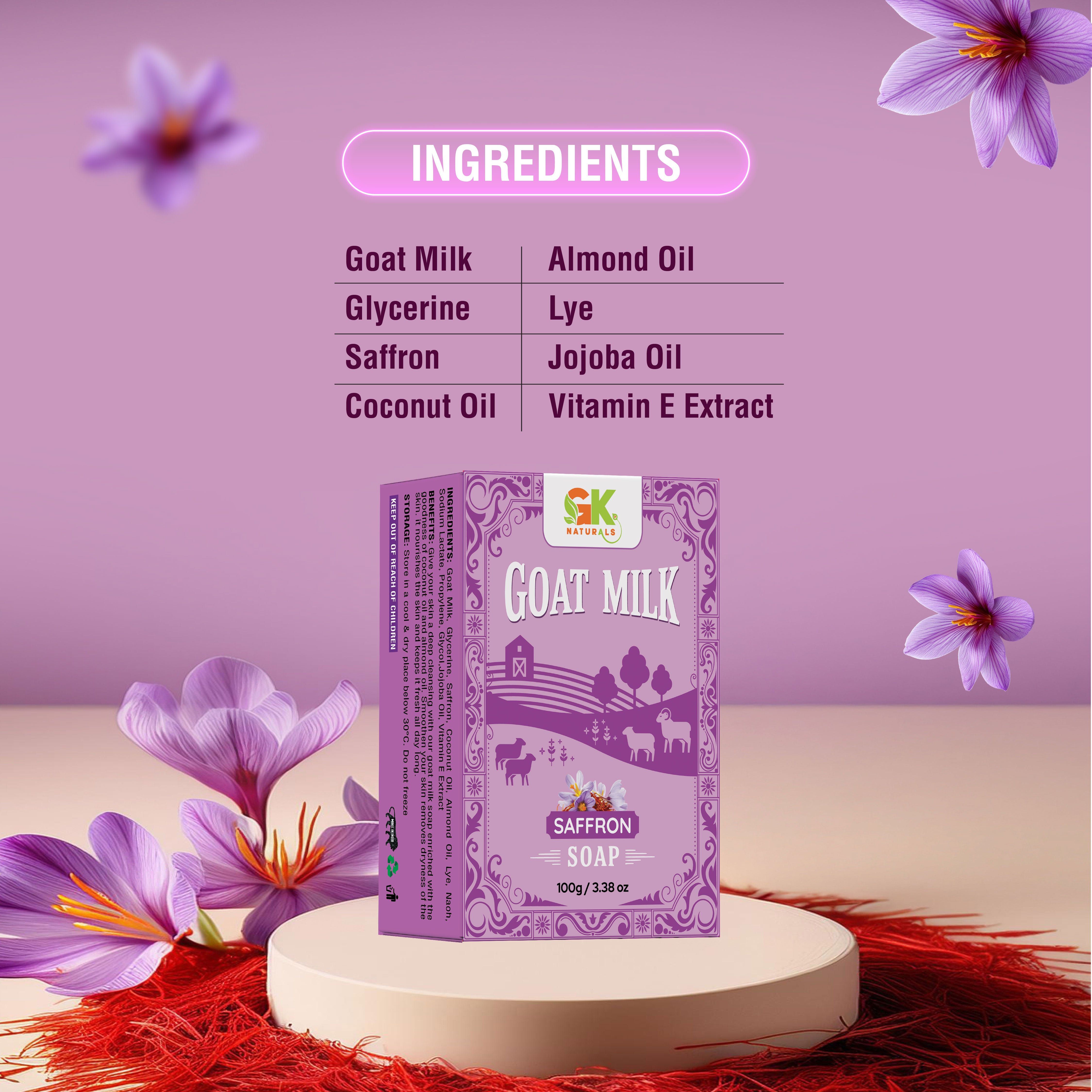 Goat Milk Saffron Soap