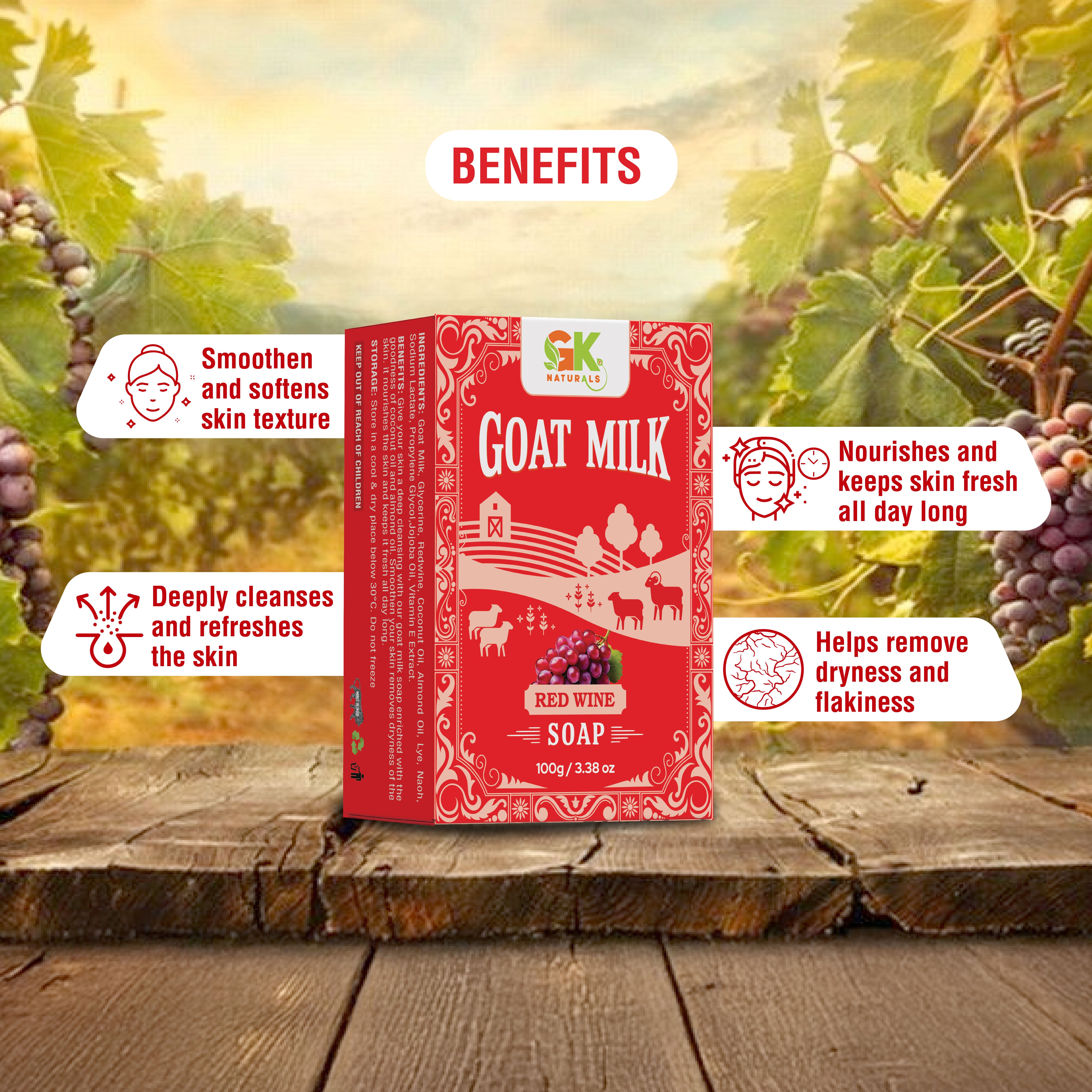 Goat Milk Redwine Soap