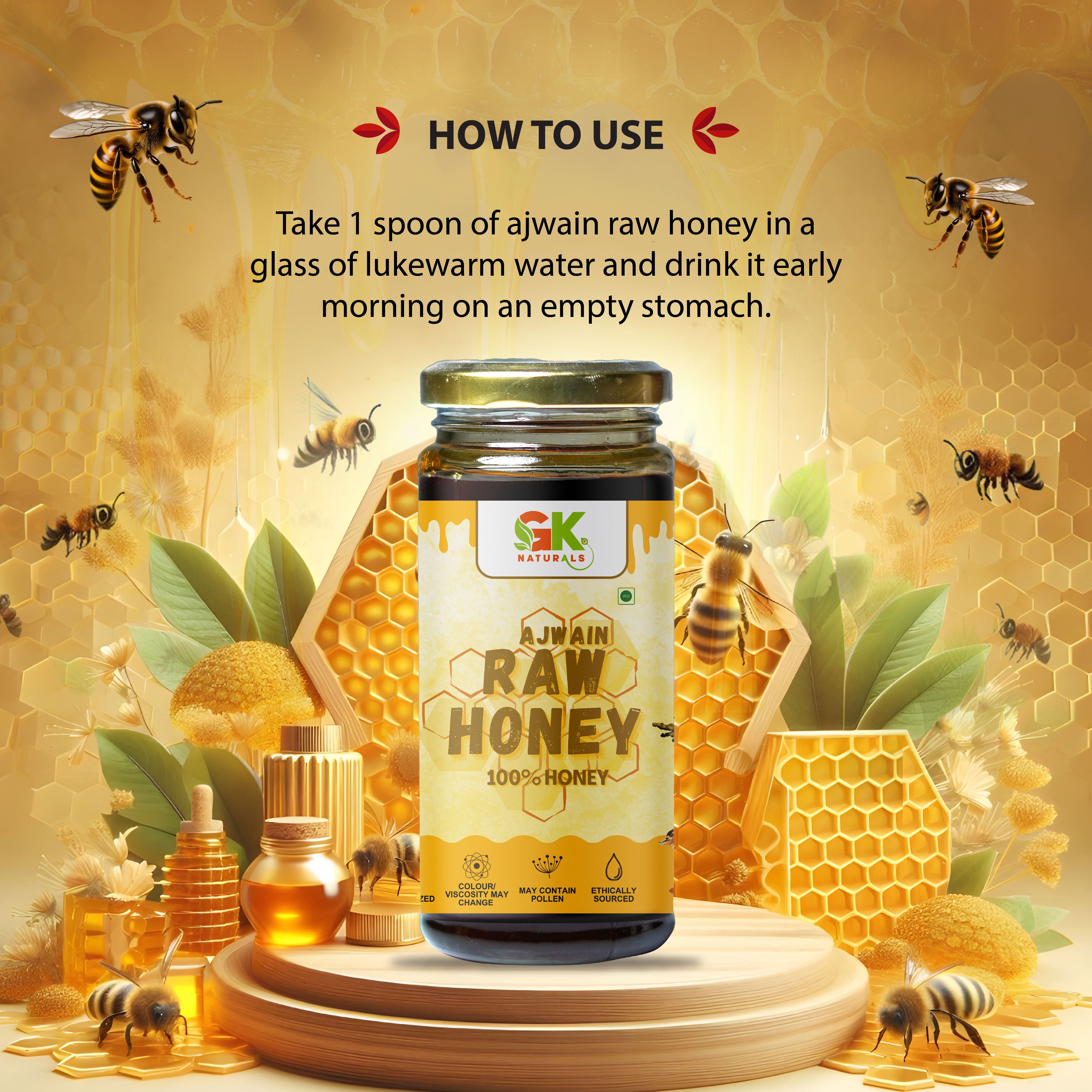 Raw Ajwain Honey 300g