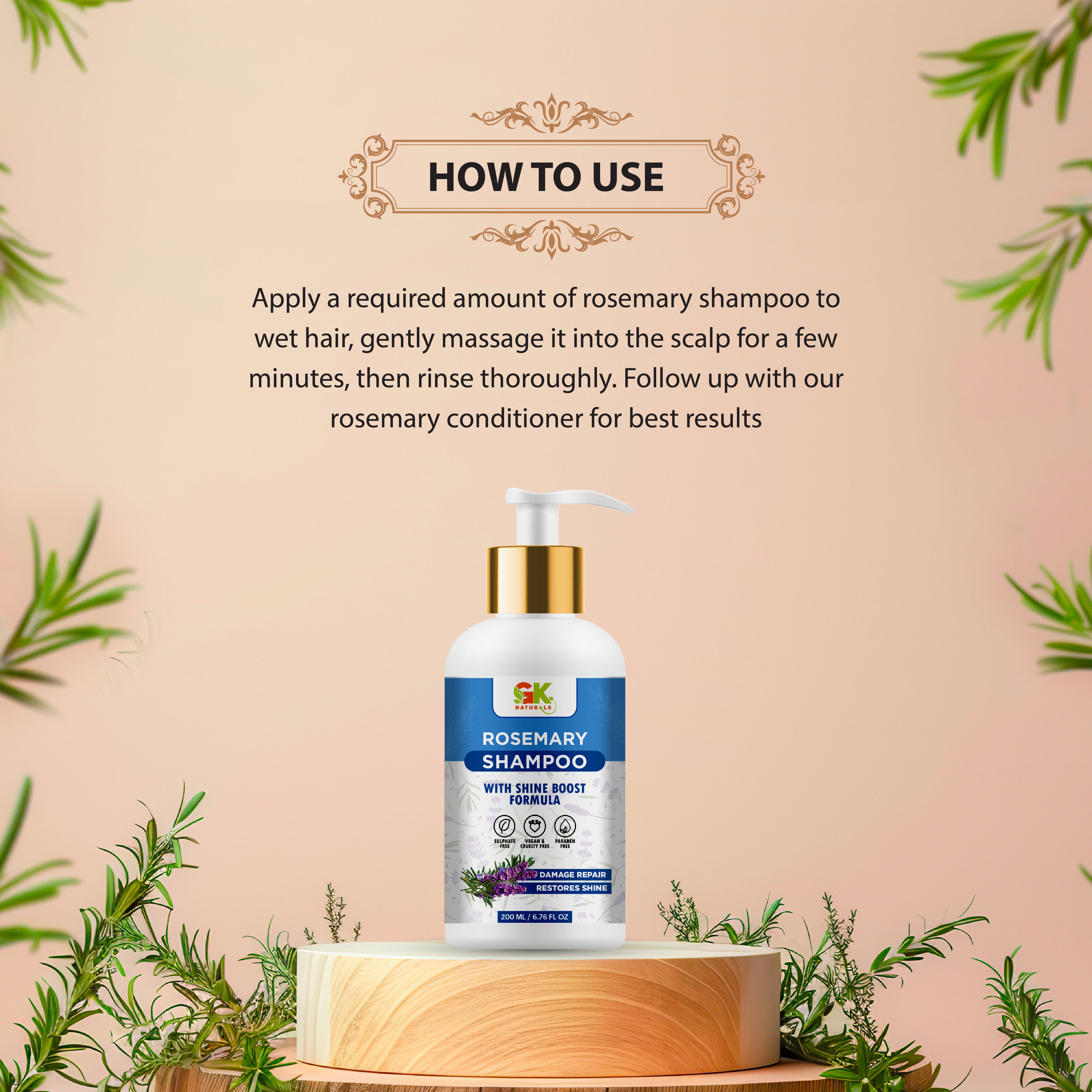 Rosemary Shampoo with Shine Boost Formula