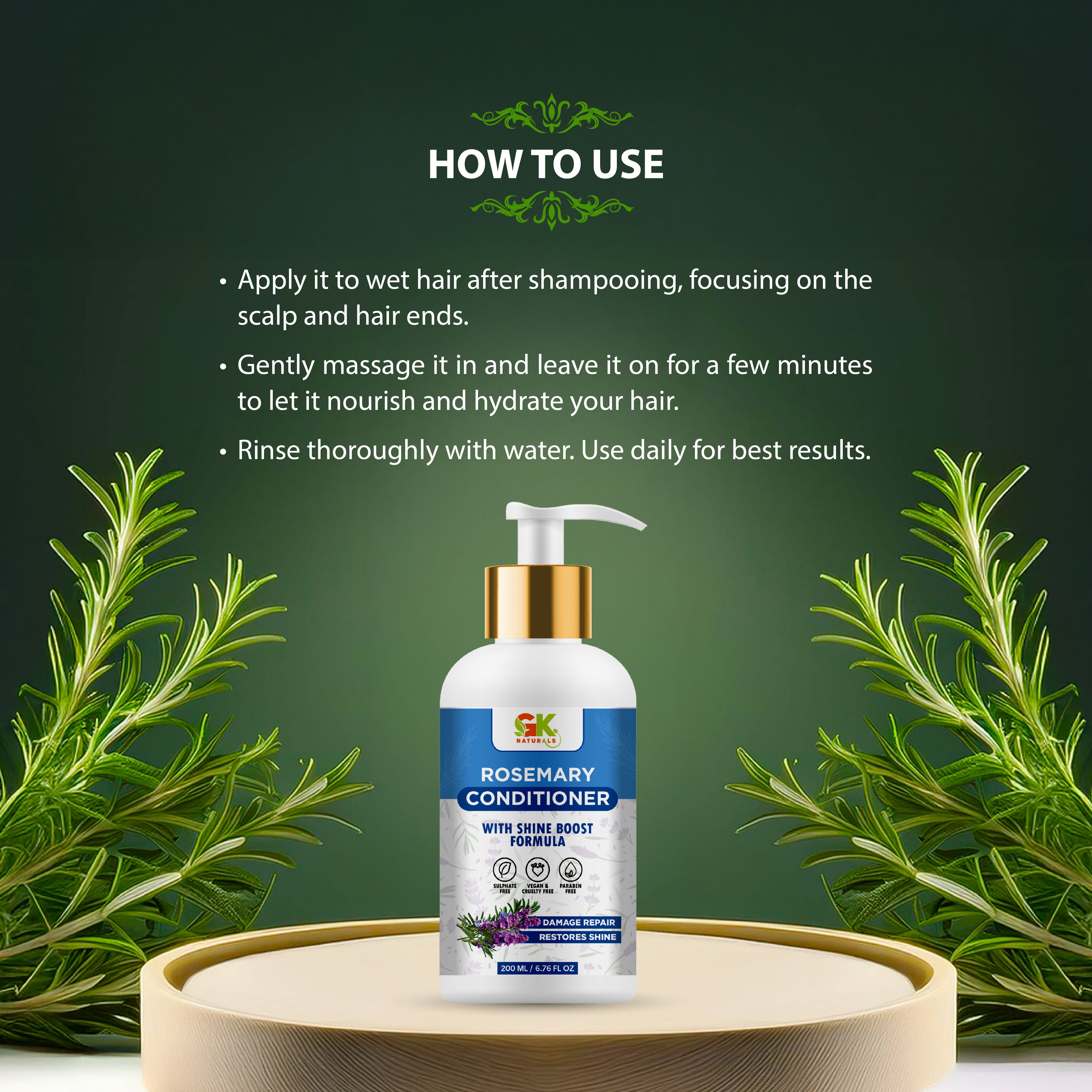 Rosemary Conditioner with Shine Boost Formula