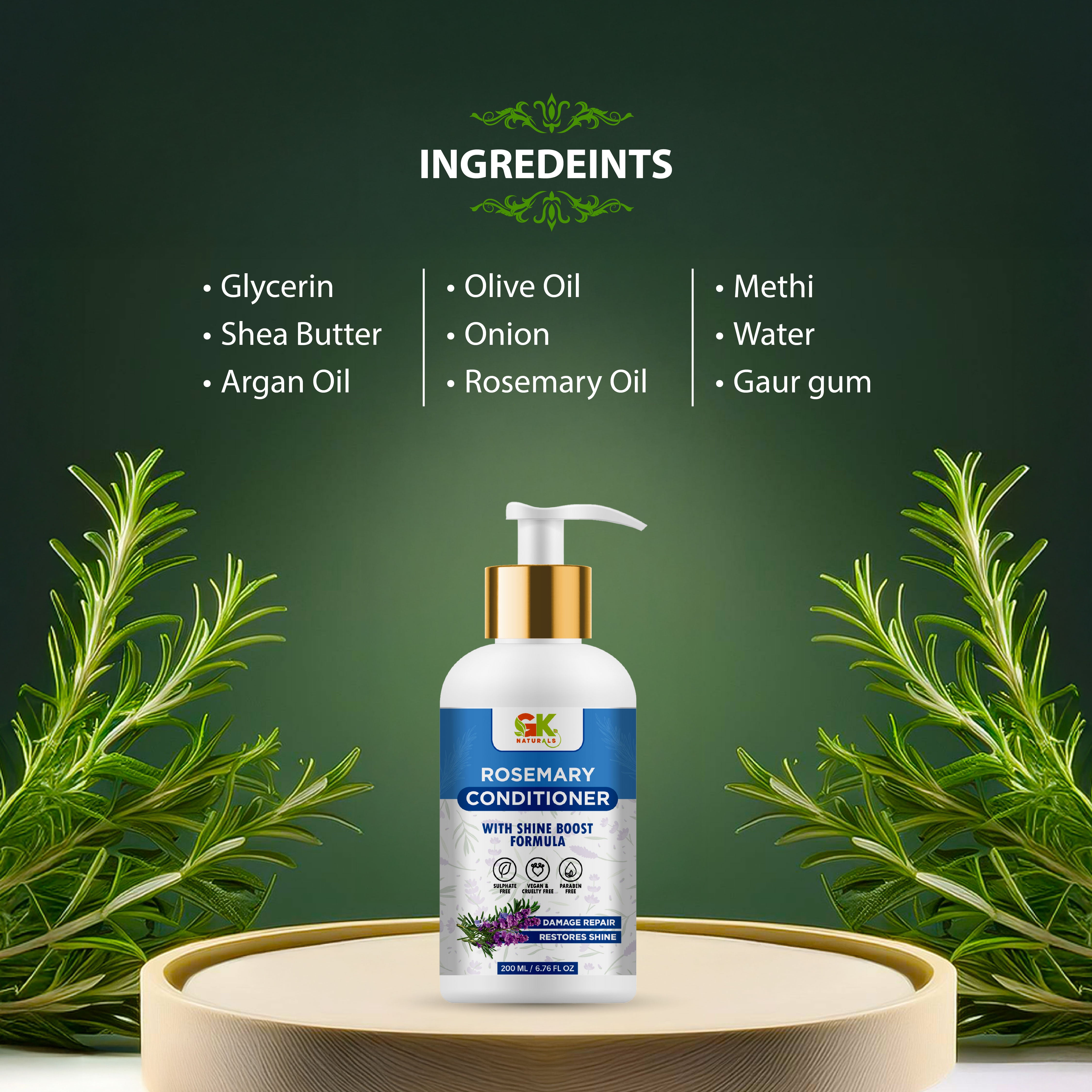 Rosemary Conditioner with Shine Boost Formula