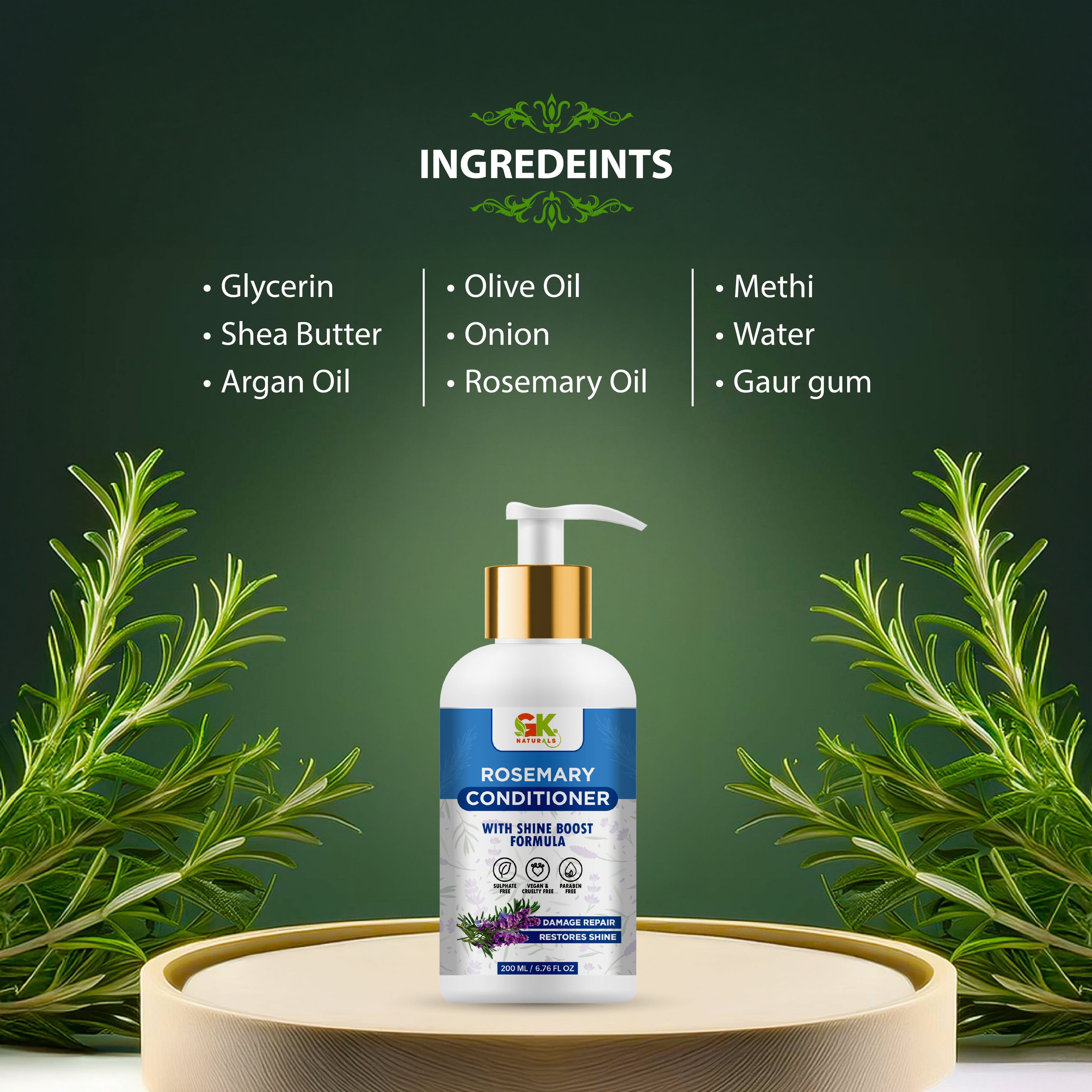 Rosemary Conditioner with Shine Boost Formula