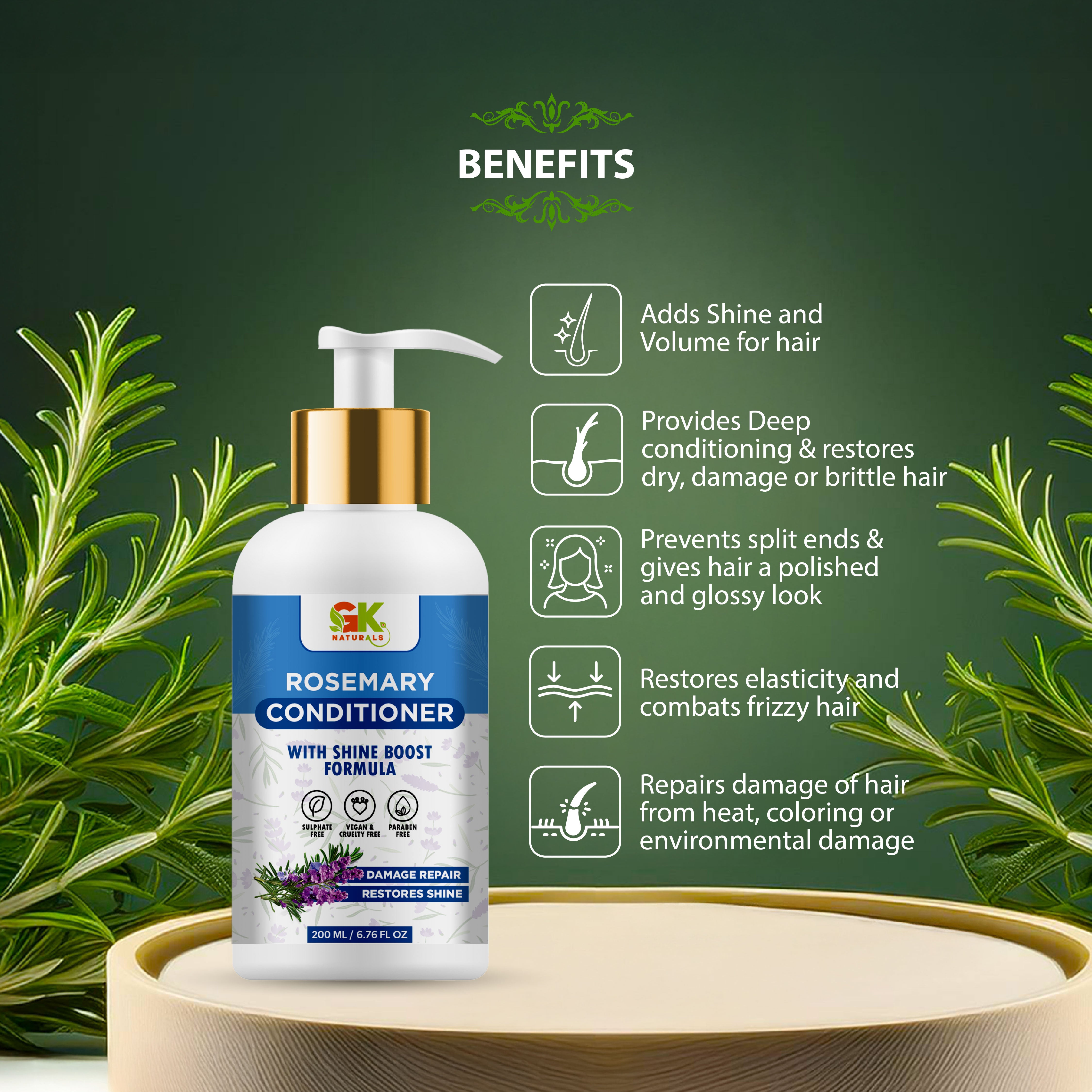 Rosemary Conditioner with Shine Boost Formula