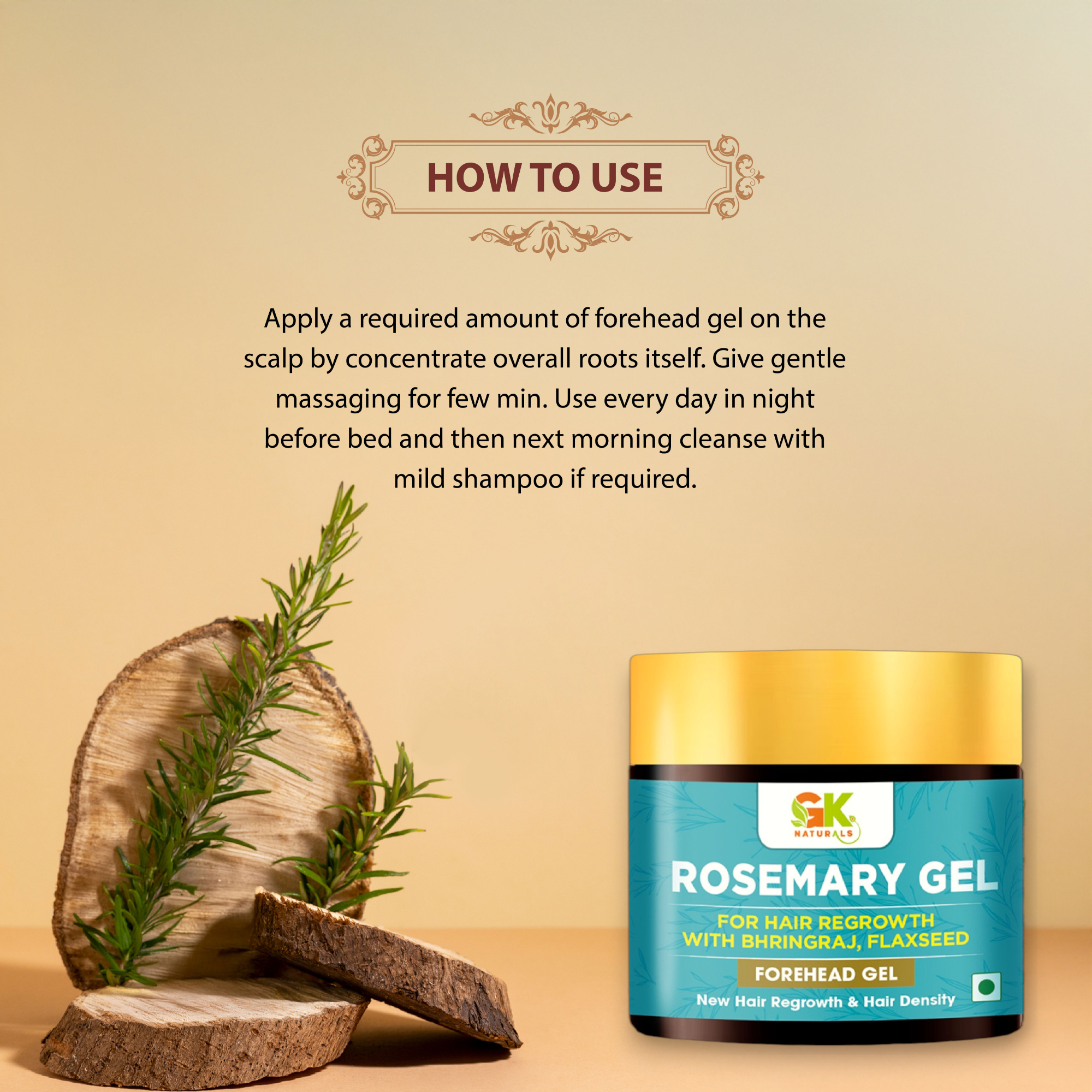 Rosemary Gel For Hair Growth with Bhringraj, Flaxseed