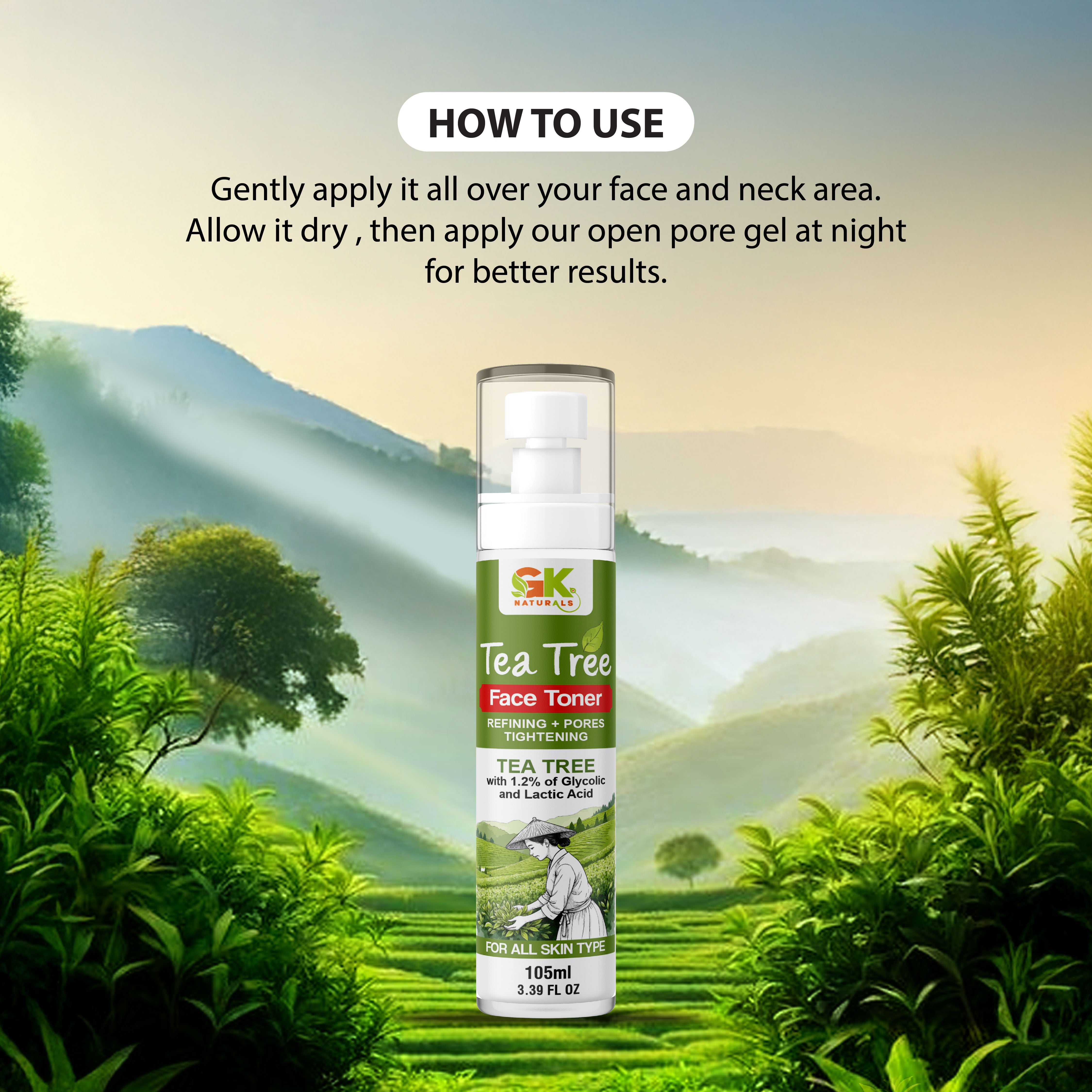 Tea Tree Toner with 1.2 % Glycolic acid