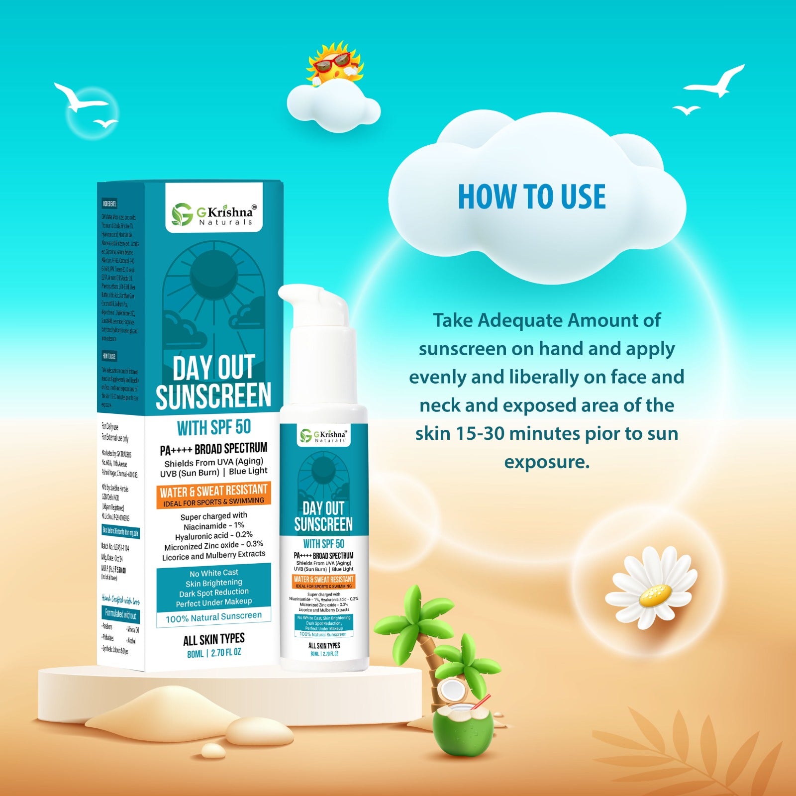 Day Out Sunscreen with SPF 50 PA++++