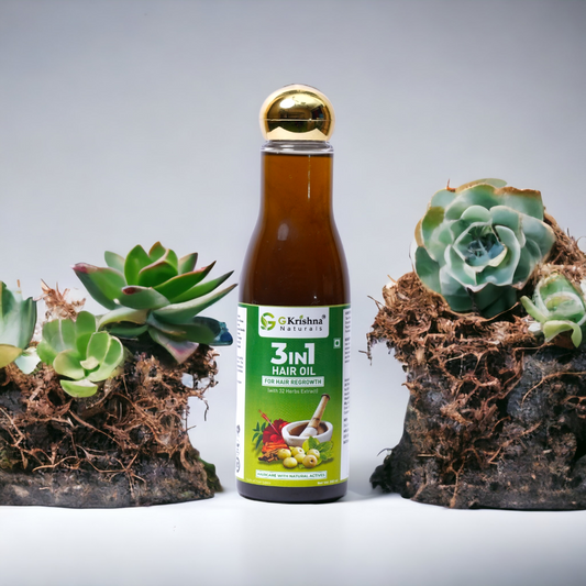 3 in 1 Herbal Hair Oil With 32 Herbs Extract for Hair Growth